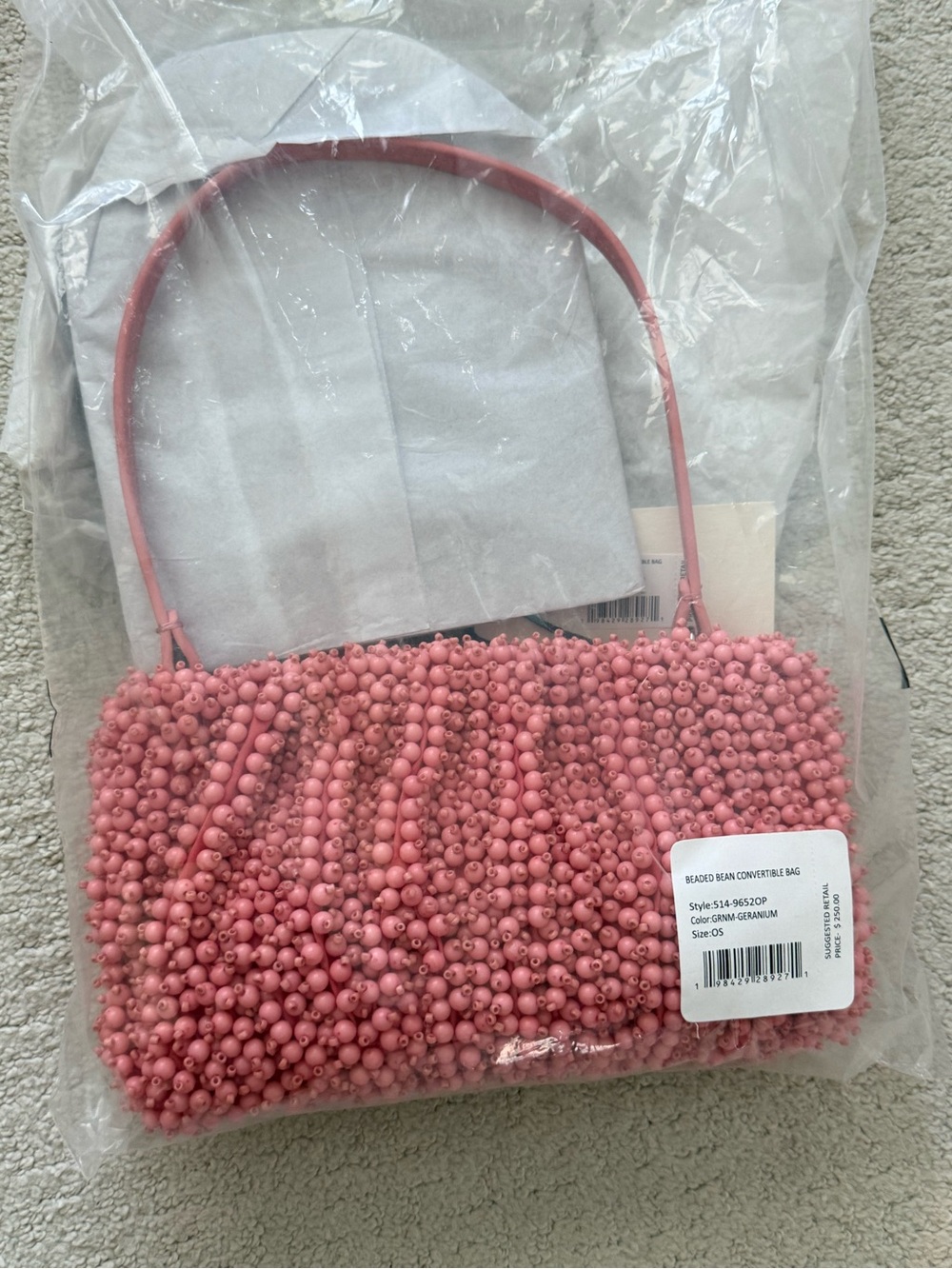 STAUD Beaded Bean Bag Geranium - Picture 5 of 5
